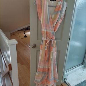 Gorgeous pastel maxi wrap dress